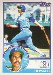 1983 Topps Base Set Amos Otis #75 card