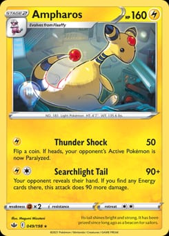 2021 Chilling Reign Ampharos #49 card