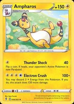 2021 Evolving Skies Ampharos #56 card