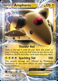 2015 Ancient Origins Ampharos-EX #27 card