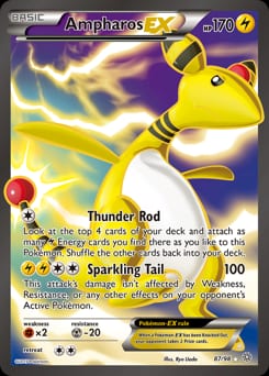 2015 Ancient Origins Ampharos-EX #87 card