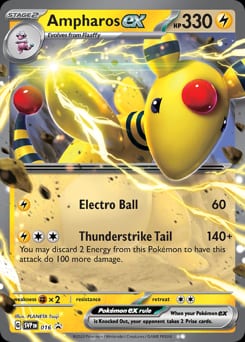 2023 Scarlet & Violet Black Star Promos Ampharos ex #16 card