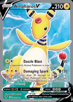Vivid Voltage Ampharos V #171 card