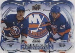2022-23 Upper Deck Clear Cut Foundations Anders Lee/Brock Nelson #CCF-NL card