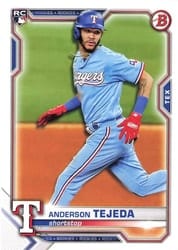 2021 Bowman Base Set Anderson Tejeda #33 card