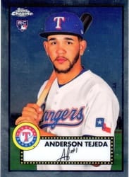 2021 Topps Chrome Platinum Anniversary Base Set Anderson Tejeda #101 card