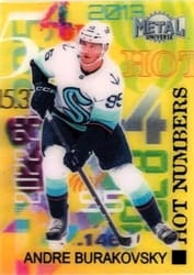 2022-23 SkyBox Metal Universe Hot Numbers Andre Burakovsky #HN-21 card