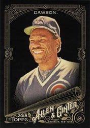 2018 Topps Allen & Ginter X Base Set Andre Dawson #25 card