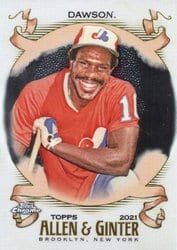2021 Topps Allen & Ginter Chrome Base Set Andre Dawson #14 card