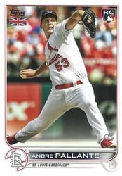 2022 Topps UK Edition Base Set Andre Pallante #69 card