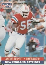 1991 Pro Set Base Set Andre Tippett #584 card