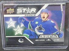2022-23 Upper Deck Credentials 3rd Star of the Night Rookies Andrei Kuzmenko #3SR-1 card