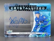 2023-24 Upper Deck Trilogy Crystallized Signatures Andrei Kuzmenko #C-KU card
