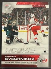 2019 Topps Now NHL Stickers Andrei Svechnikov #61 card