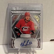2020-21 Upper Deck Black Diamond Sparkling Scripts Andrei Svechnikov #SC-AS card