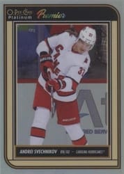 2022-23 O-Pee-Chee Platinum O-Pee-Chee Premier Variants Andrei Svechnikov #OP10 card