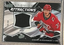 2022-23 Upper Deck Premier Premier Attractions Jersey Andrei Svechnikov #PA-AS card