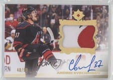 2023-24 Upper Deck Ultimate Collection Ultimate Access Autograph Patch Andrei Svechnikov #UA-AS card