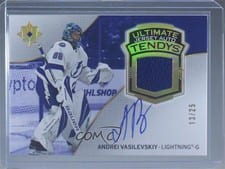 2022-23 Upper Deck Ultimate Collection Ultimate Tendys Autograph Jersey Andrei Vasilevskiy #UTA-AV card