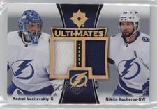 2022-23 Upper Deck Ultimate Collection Ulti-Mates Jersey Andrei Vasilevskiy/Nikita Kucherov #UTM-KV card