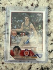 2023 Topps Chrome McDonald's All American Chrome Autographs Andrej Stojaković #CA-AS card