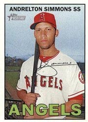 2016 Topps Heritage Base Set Andrelton Simmons #439 card