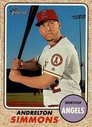 2017 Topps Heritage Base Set Andrelton Simmons #170 card