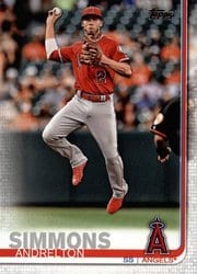 2019 Topps Base Set Andrelton Simmons #255 card