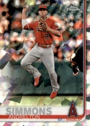 2019 Topps Chrome Sapphire Edition Base Set Andrelton Simmons #255 card