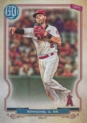 2020 Topps Gypsy Queen Base Set Andrelton Simmons #109 card