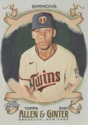 2021 Topps Allen & Ginter Chrome Base Set Andrelton Simmons #200 card