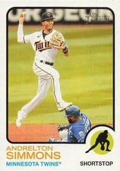2022 Topps Heritage Base Set Andrelton Simmons #12 card