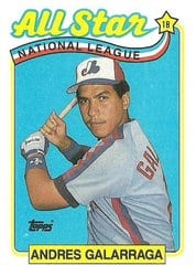 1989 Topps Base Set Andres Galarraga #386 card