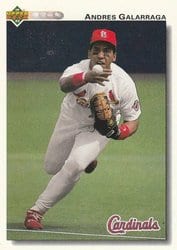 1992 Upper Deck Base Set Andres Galarraga #758 card