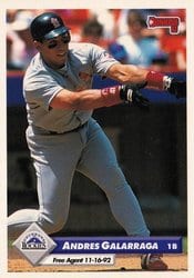 1993 Donruss Base Set Andres Galarraga #764 card