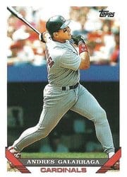 1993 Topps Base Set Andres Galarraga #173 card