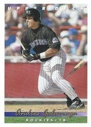 1993 Upper Deck Base Set Andres Galarraga #593 card