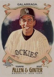 2021 Topps Allen & Ginter Chrome Base Set Andres Galarraga #276 card