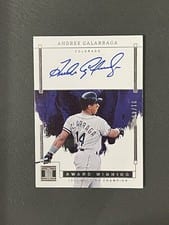 2024 Panini Impeccable Award Winning Autographs Andres Galarraga #AWA-AG card