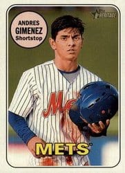 2018 Topps Heritage Minor League Base Set Andres Gimenez #85 card