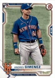 2021 Bowman Base Set Andres Gimenez #8 card
