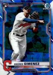 2021 Bowman Chrome Sapphire Edition Base Set Andres Gimenez #12 card
