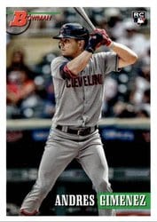 2021 Bowman Heritage Base Set Andres Gimenez #50 card