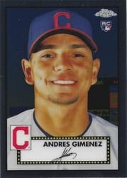 2021 Topps Chrome Platinum Anniversary Base Set Andres Gimenez #66 card