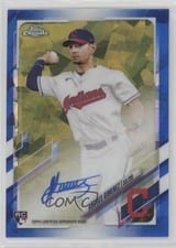 2021 Topps Chrome Sapphire Edition Rookie Autographs Andres Gimenez #RA-AG card