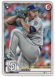 2020 Bowman Base Set Andres Muñoz #90 card