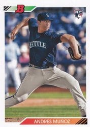 2020 Bowman Heritage Base Set Andres Muñoz #90 card