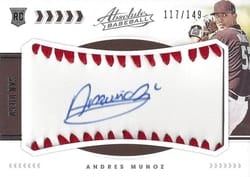 2020 Panini Absolute Base Set Andres Munoz #165 card