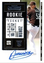 2020 Panini Contenders Base Set Andres Munoz #136 card