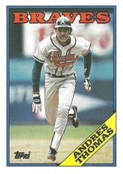 1988 Topps Base Set Andres Thomas #13 card